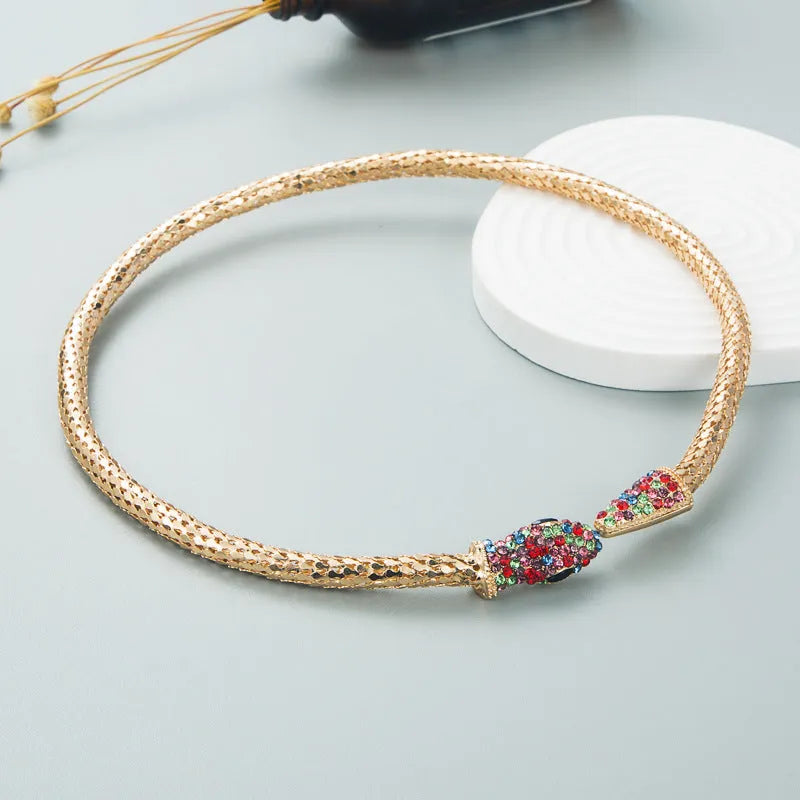 Euramerican Serpentine Collar Clavicle Chain Adjustable - Bellarte Enchanté Euramerican Serpentine Collar Clavicle Chain Adjustable